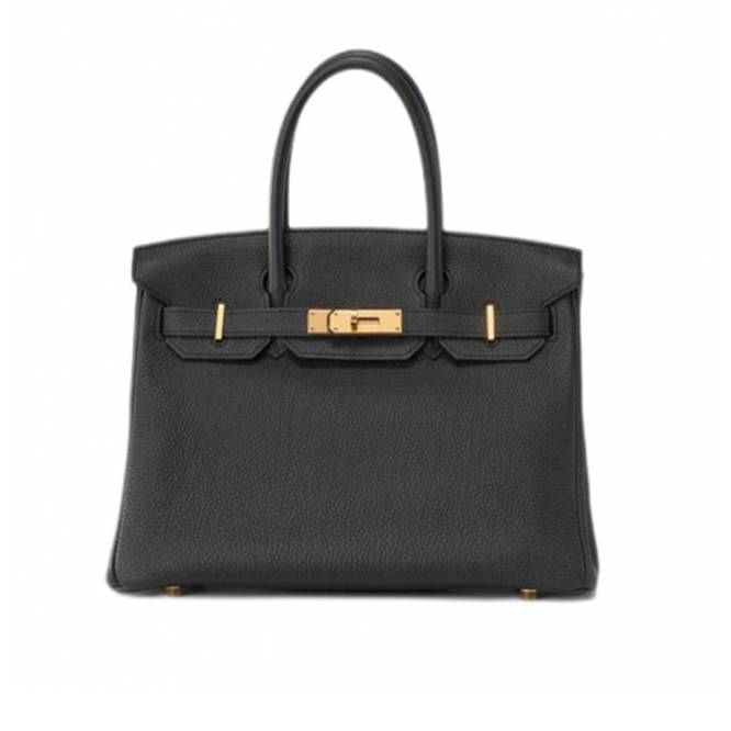 H**mes herH**mes birkin bag black h027633cc89 half-handmade (30cm*22cm*16cm)
